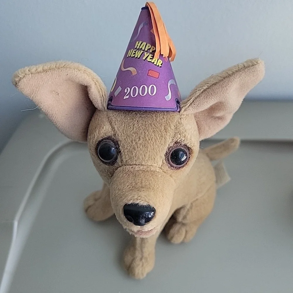 Yo Quiero Taco Bell Plush Chihuahua lot of 2 Dogs Talking Microphone & 2000 Y2k